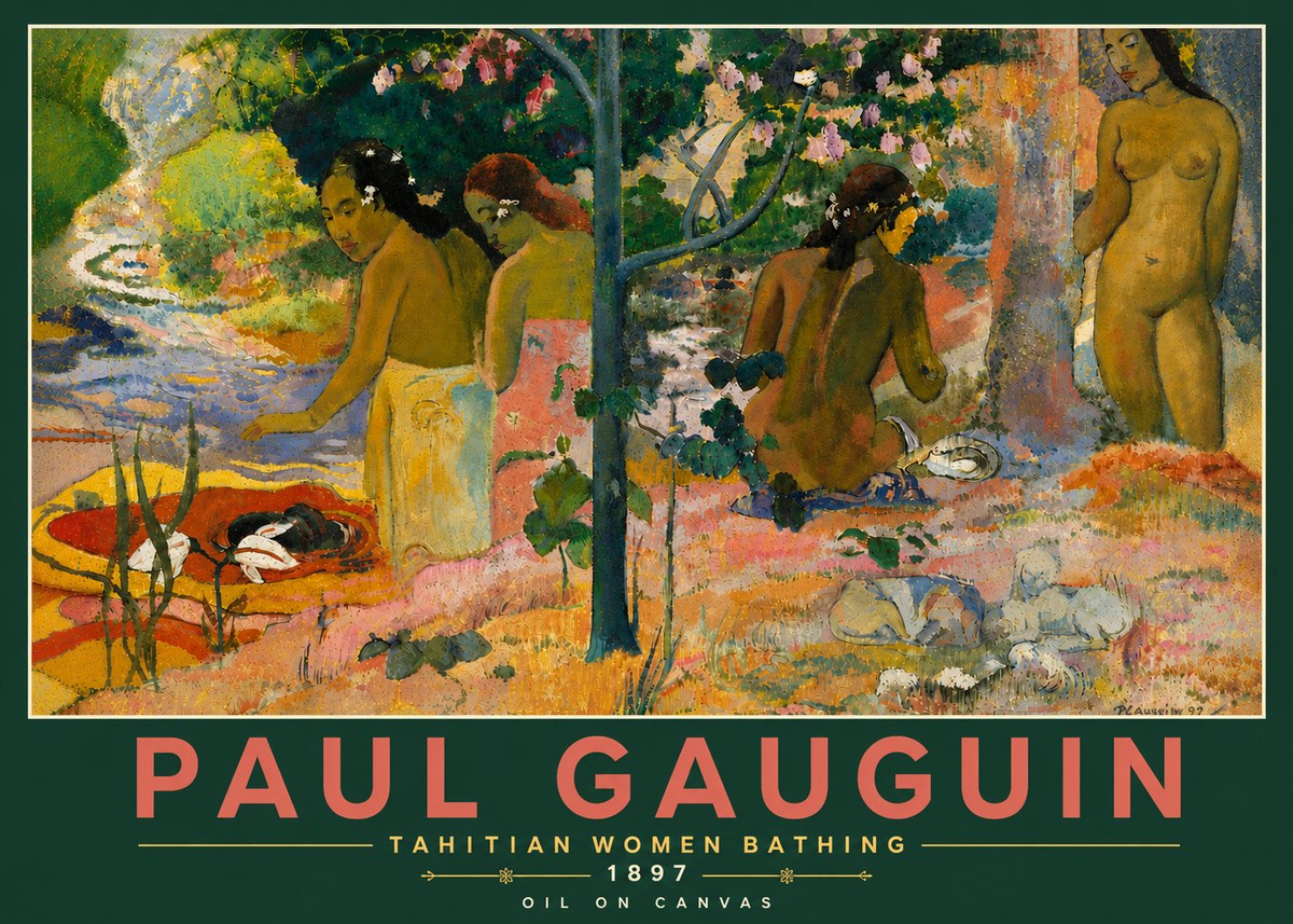Paul Gauguin Tahitian Women Bathing No6 - Plakat