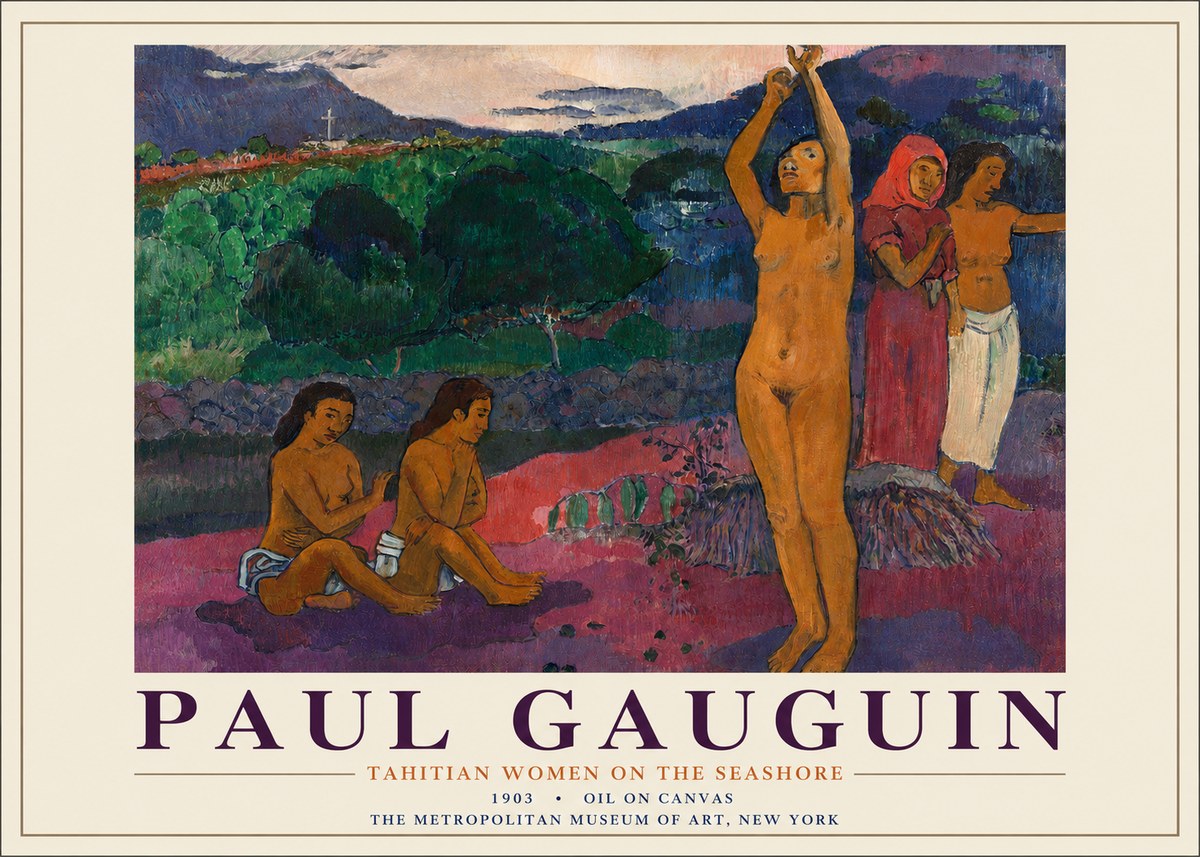 Paul Gauguin Tahitian Women on the Seashore No3 - Plakat