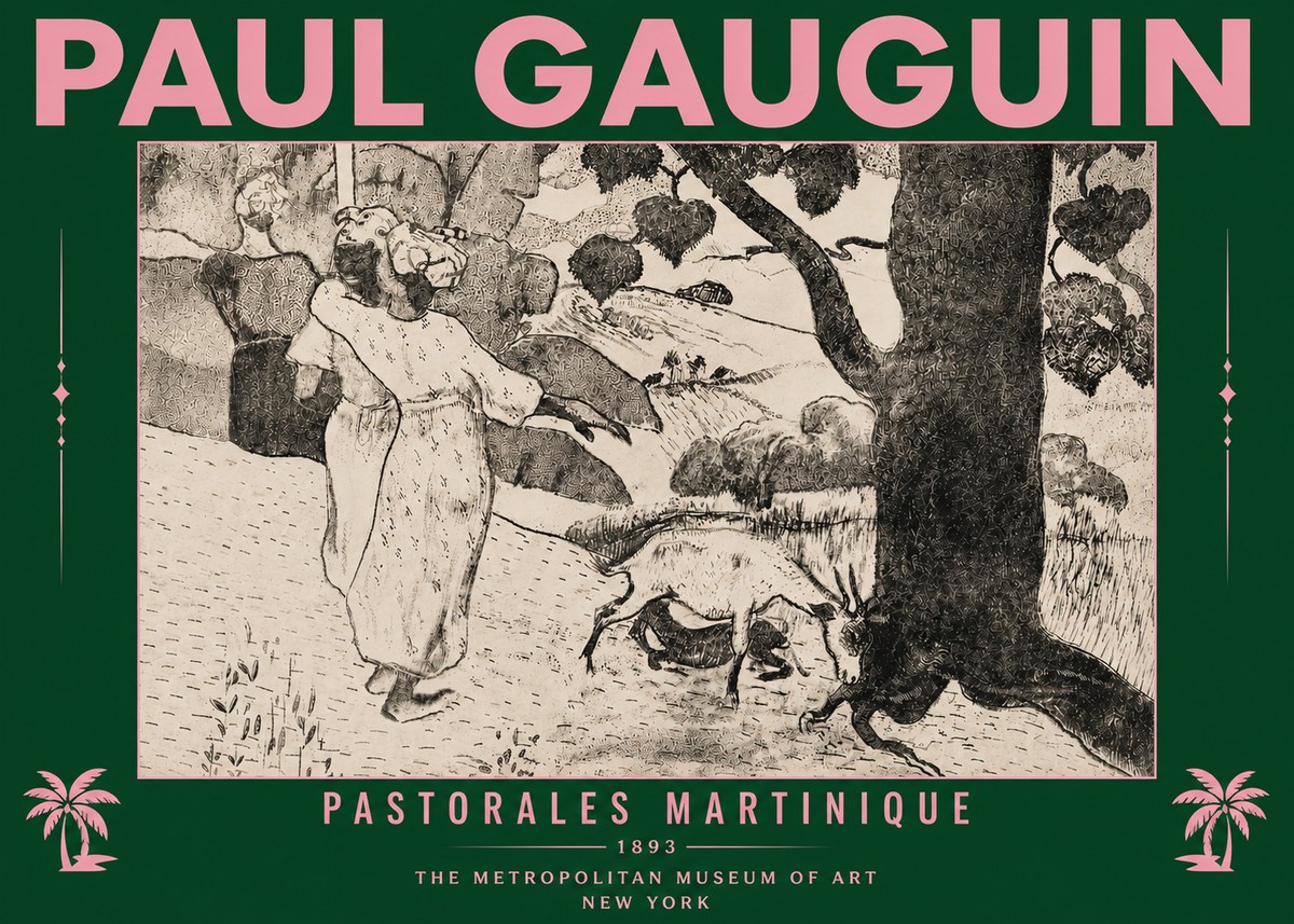 Paul Gauguin Pastorales Martinique No6 - Plakat