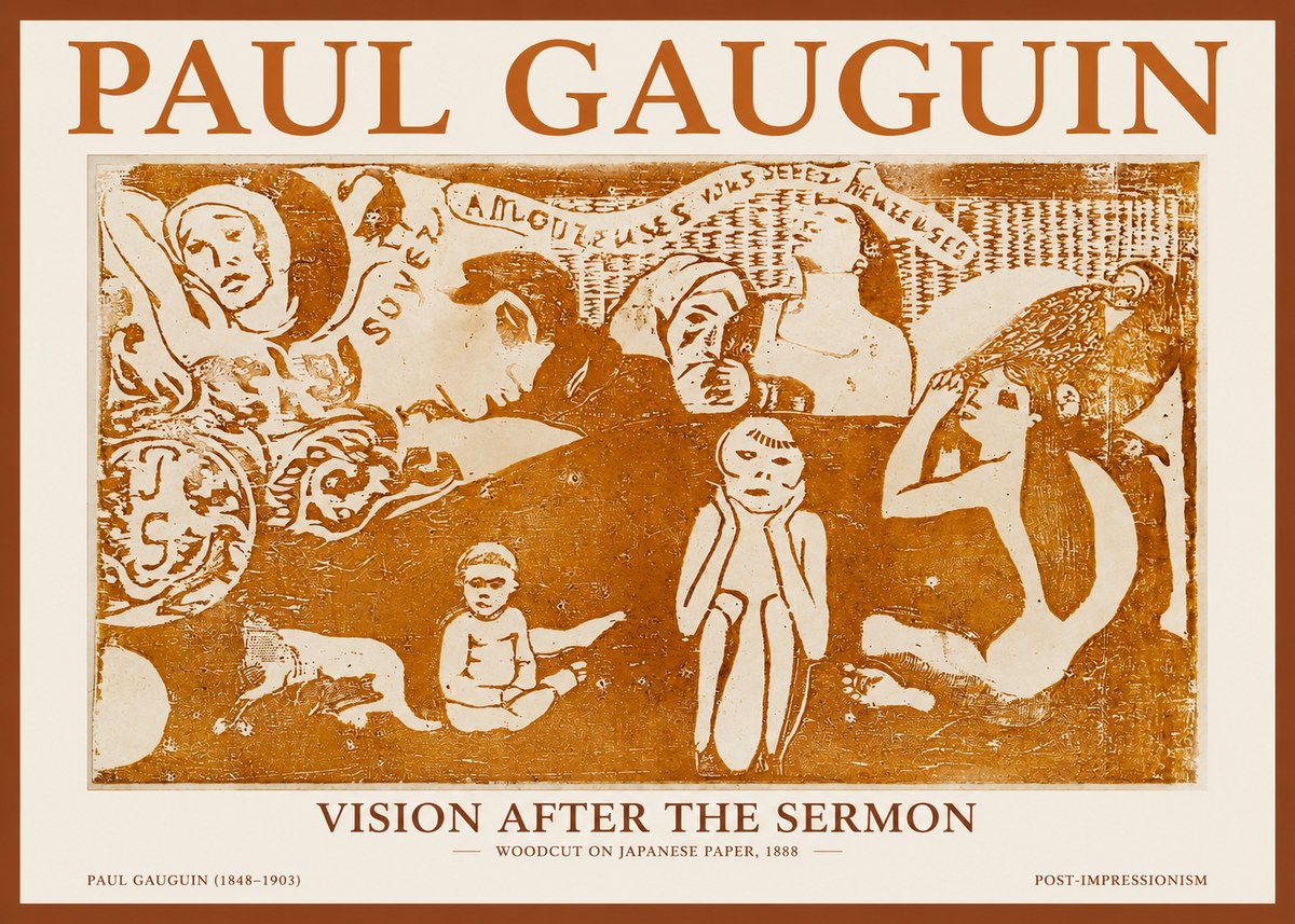 Paul Gauguin Amoureuses (Lovers) No2 - Plakat