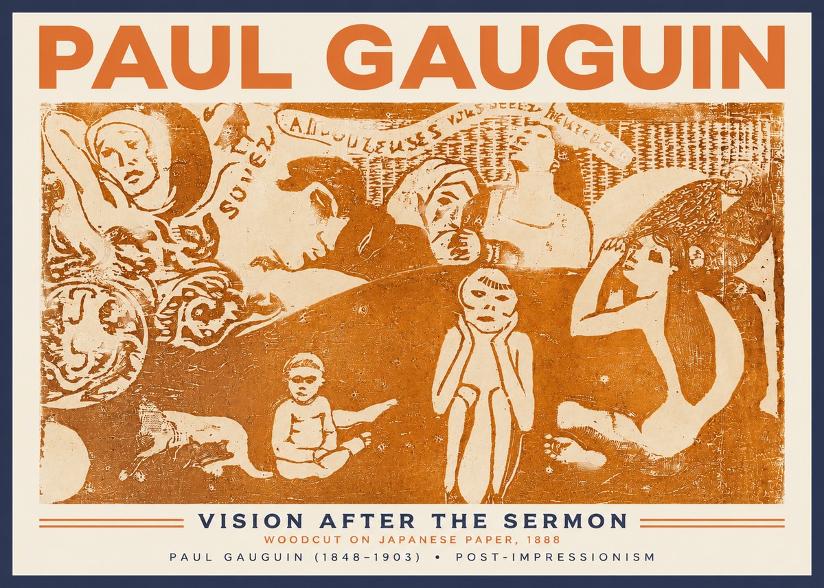 Paul Gauguin Amoureuses (Lovers) No3 - Plakat