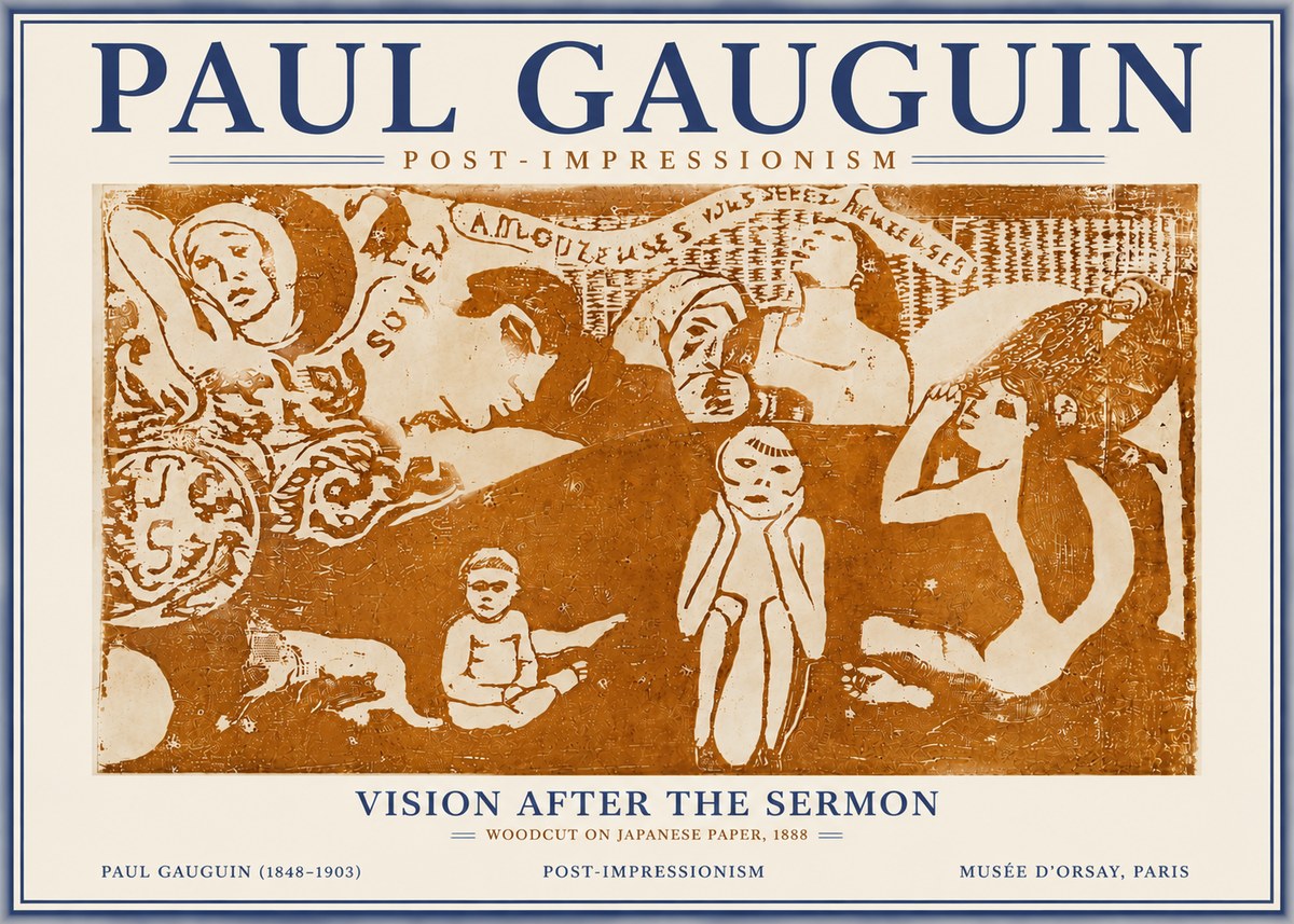 Paul Gauguin Amoureuses (Lovers) No6 - Plakat