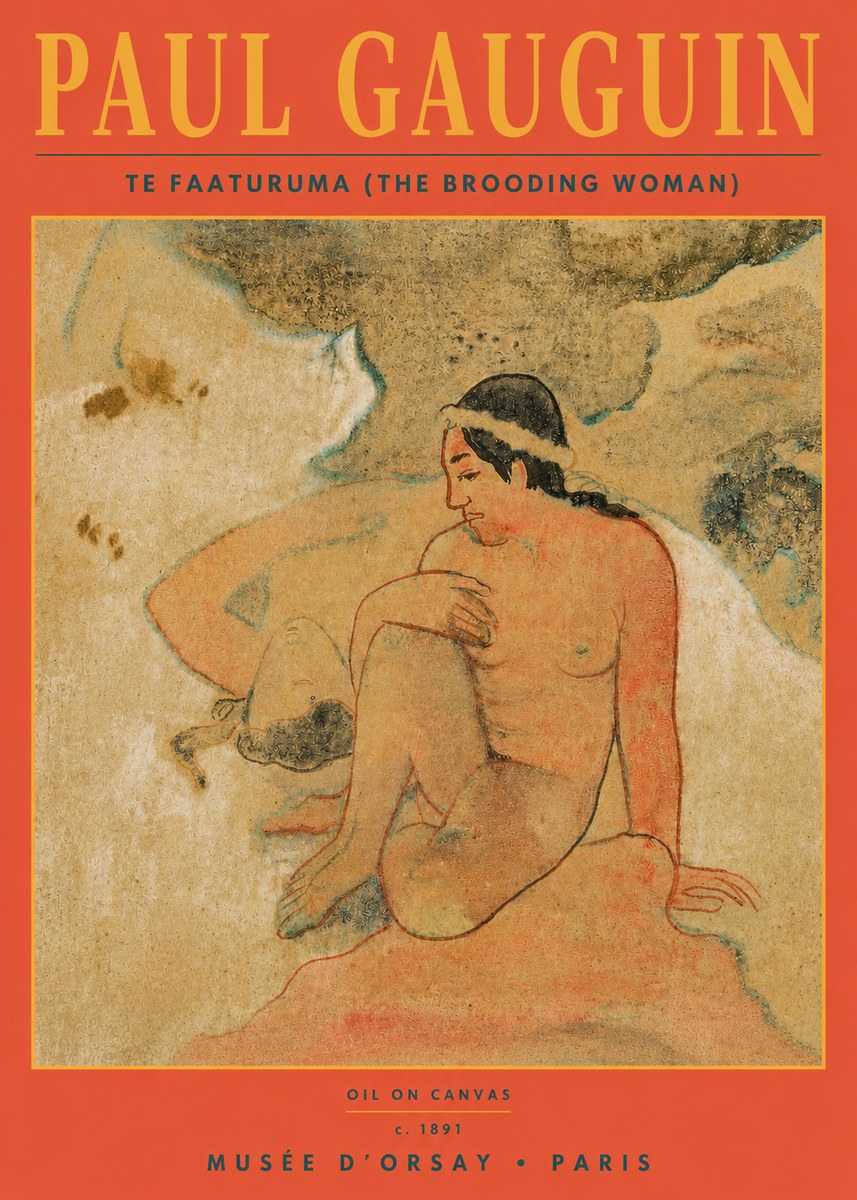 Paul Gauguin Te Faaturuma (the Brooding Woman) No3 - Plakat
