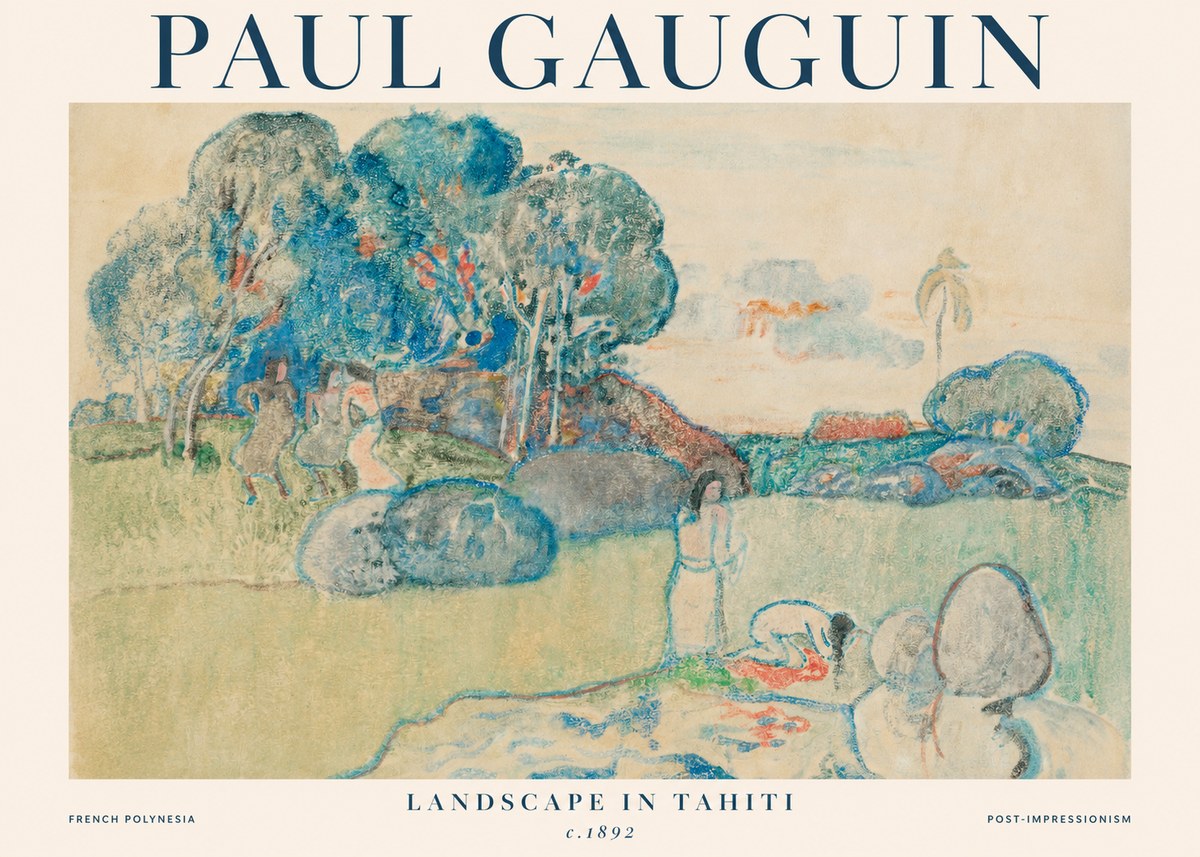 Paul Gauguin Landscape in Tahiti I No1 - Plakat