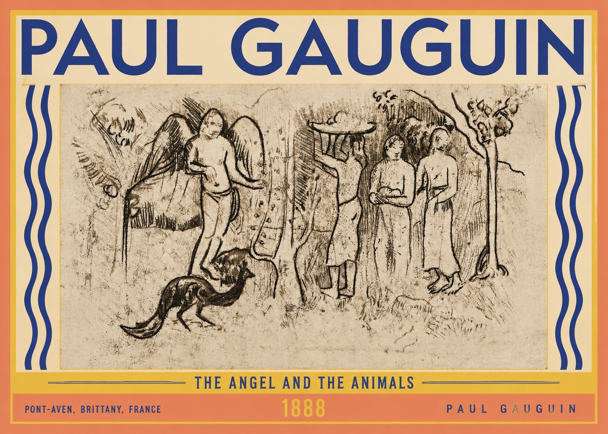 Paul Gauguin The Angel and the Animals No3 - Plakat