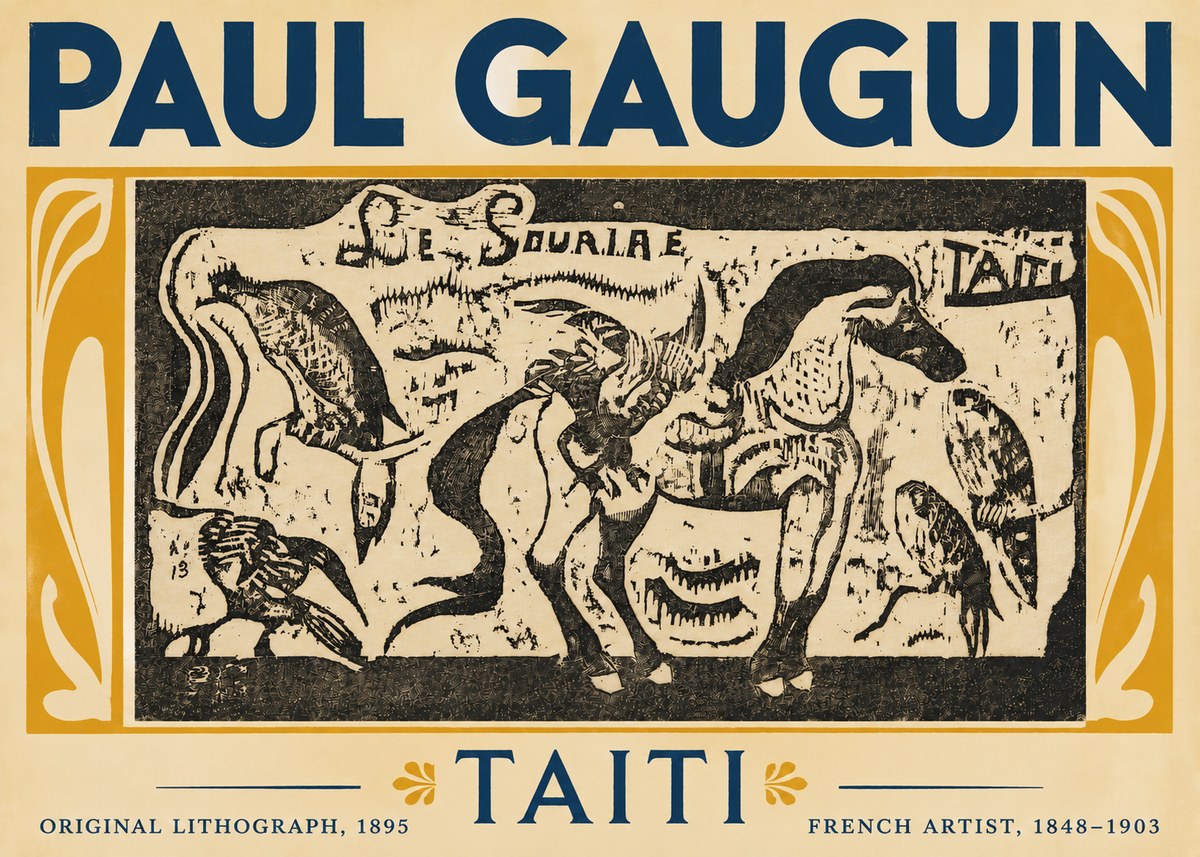 Paul Gauguin Taiti No5 - Plakat