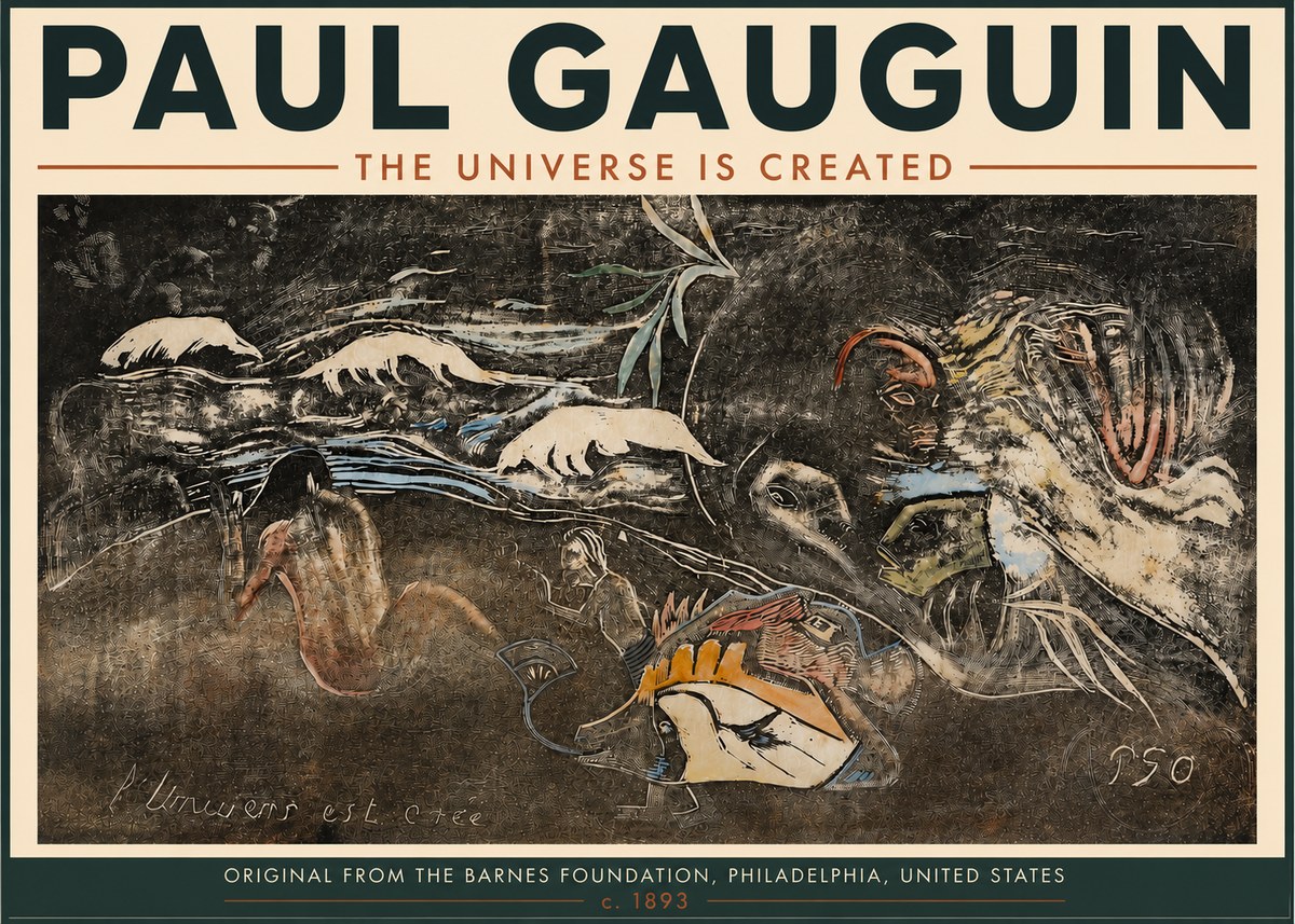 Paul Gauguin The Universe Is Created II No4 - Plakat