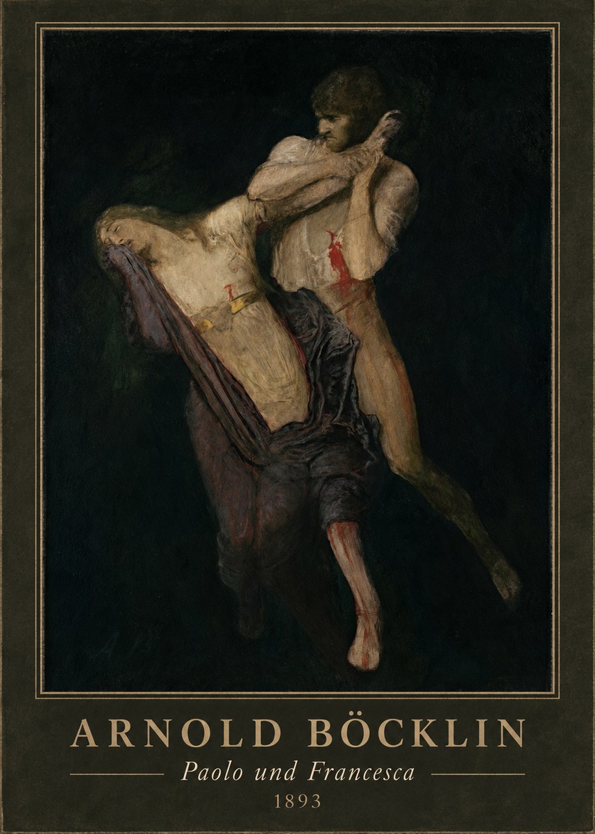 Arnold Böcklin Paolo Und Francesca No4 - Plakat