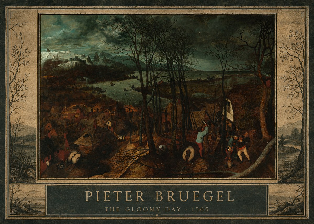 Pieter Bruegel The Gloomy Day No1 - Plakat