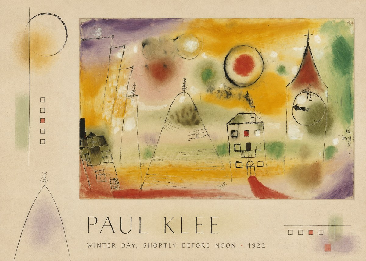 Paul Klee Winter Day, Shortly Before Noon No3 - Plakat