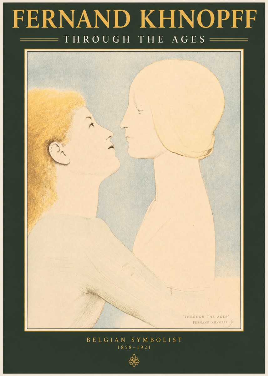Fernand Khnopff Through the Ages No2 - Plakat