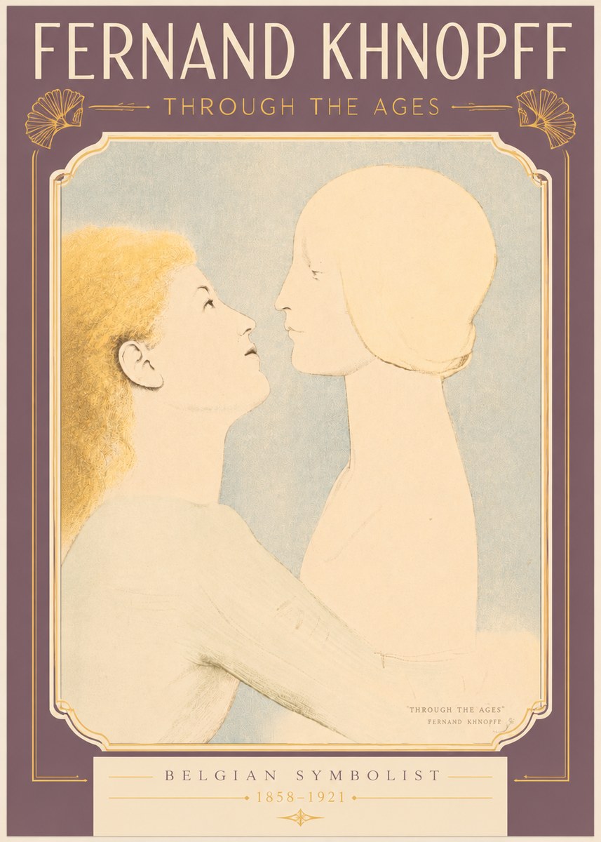 Fernand Khnopff Through the Ages No3 - Plakat