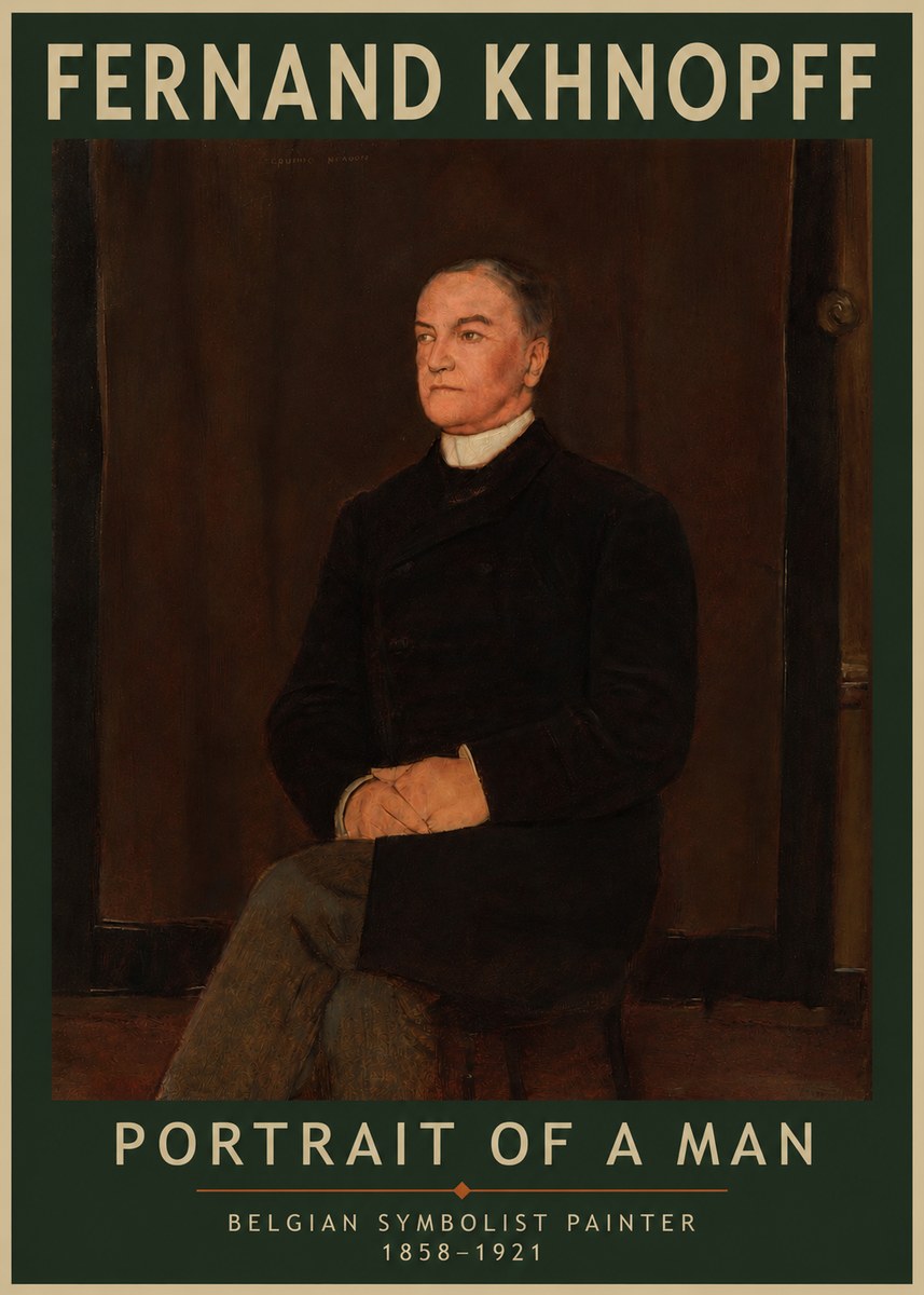 Fernand Khnopff Portrait of a Man No3 - Plakat