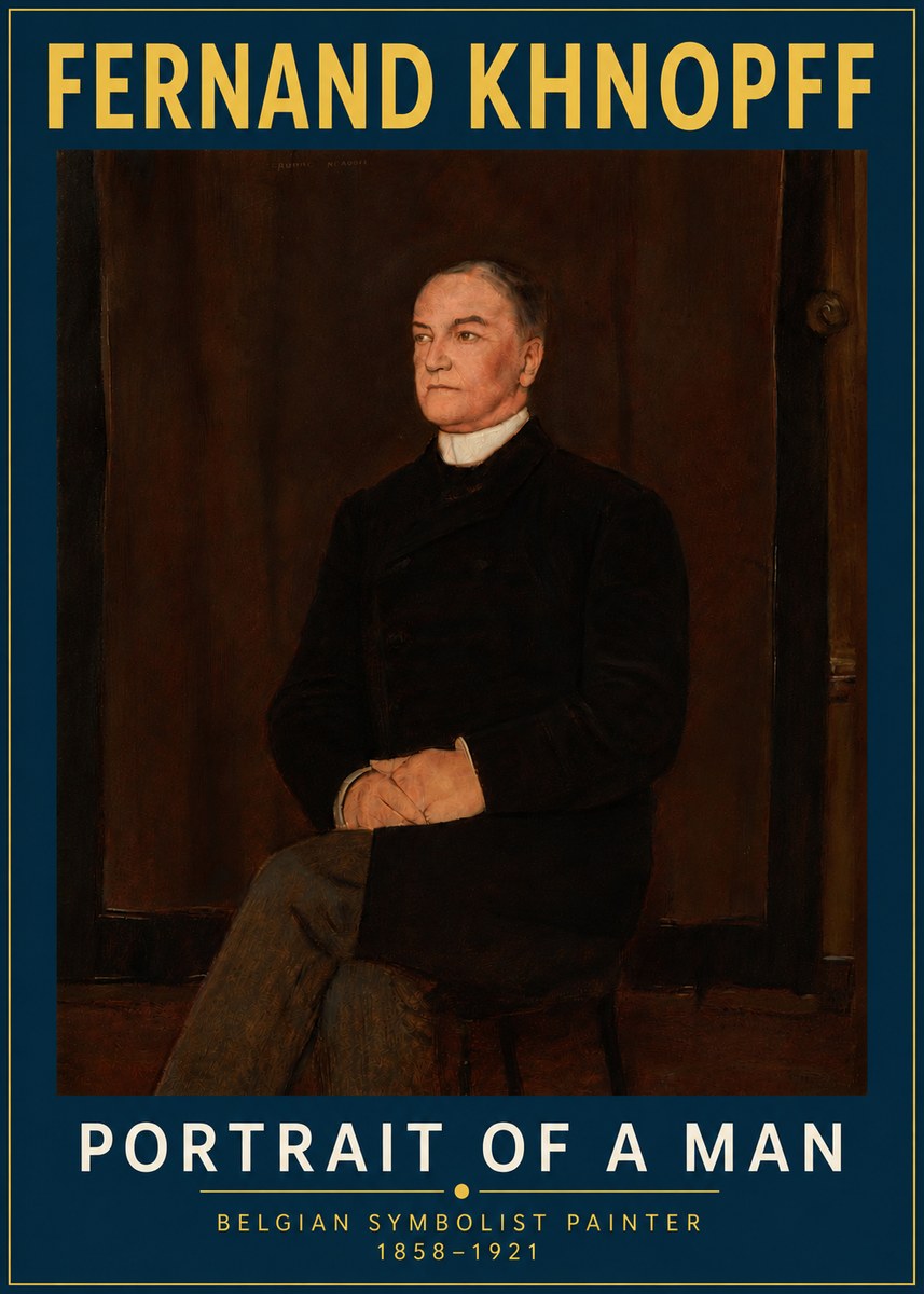 Fernand Khnopff Portrait of a Man No4 - Plakat