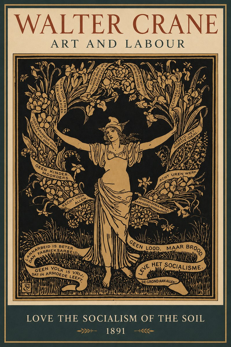 Walter Crane Art and Labour No2 - Plakat