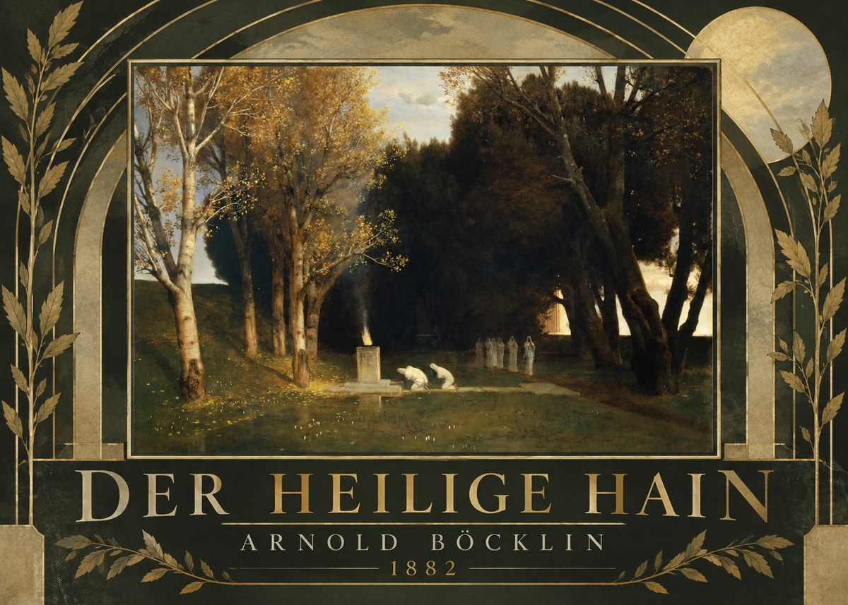 Arnold Böcklin Der Heilige Hain I No6 - Plakat