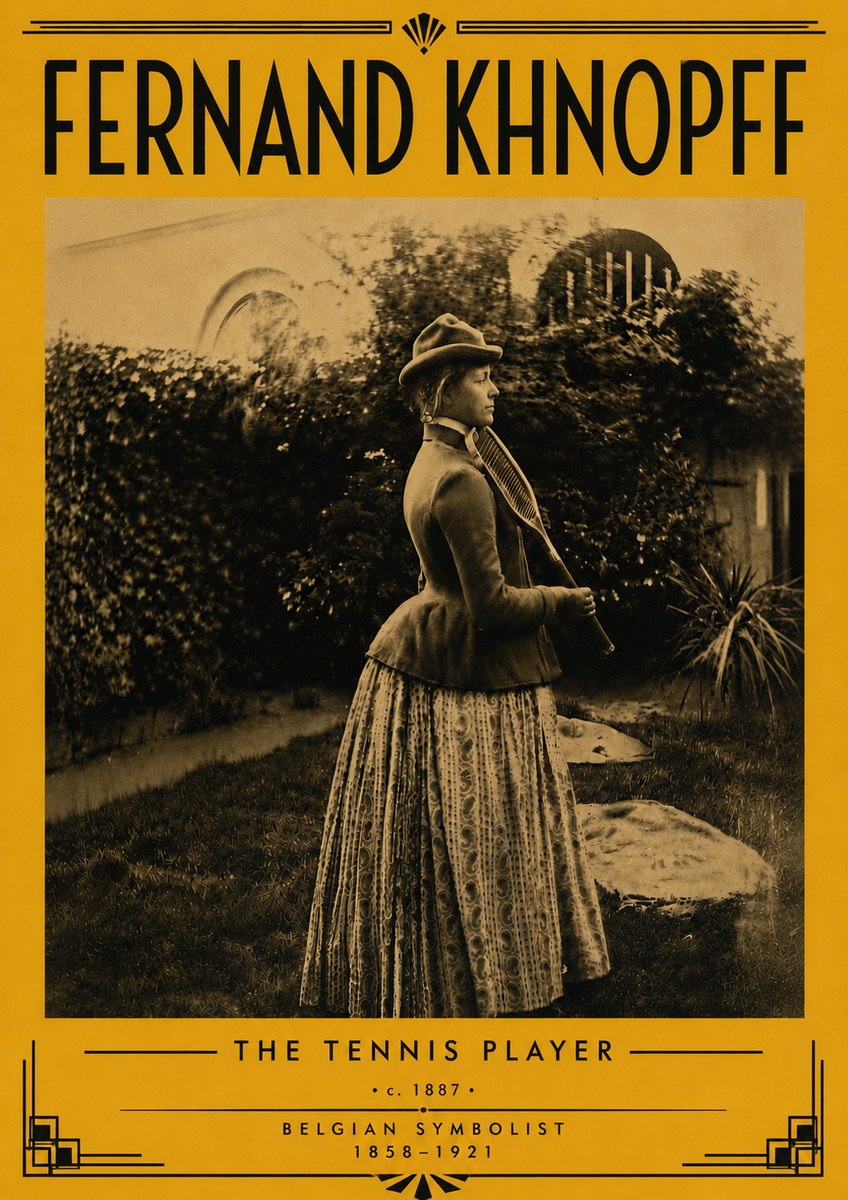 Fernand Khnopff The Tennis Player No6 - Plakat