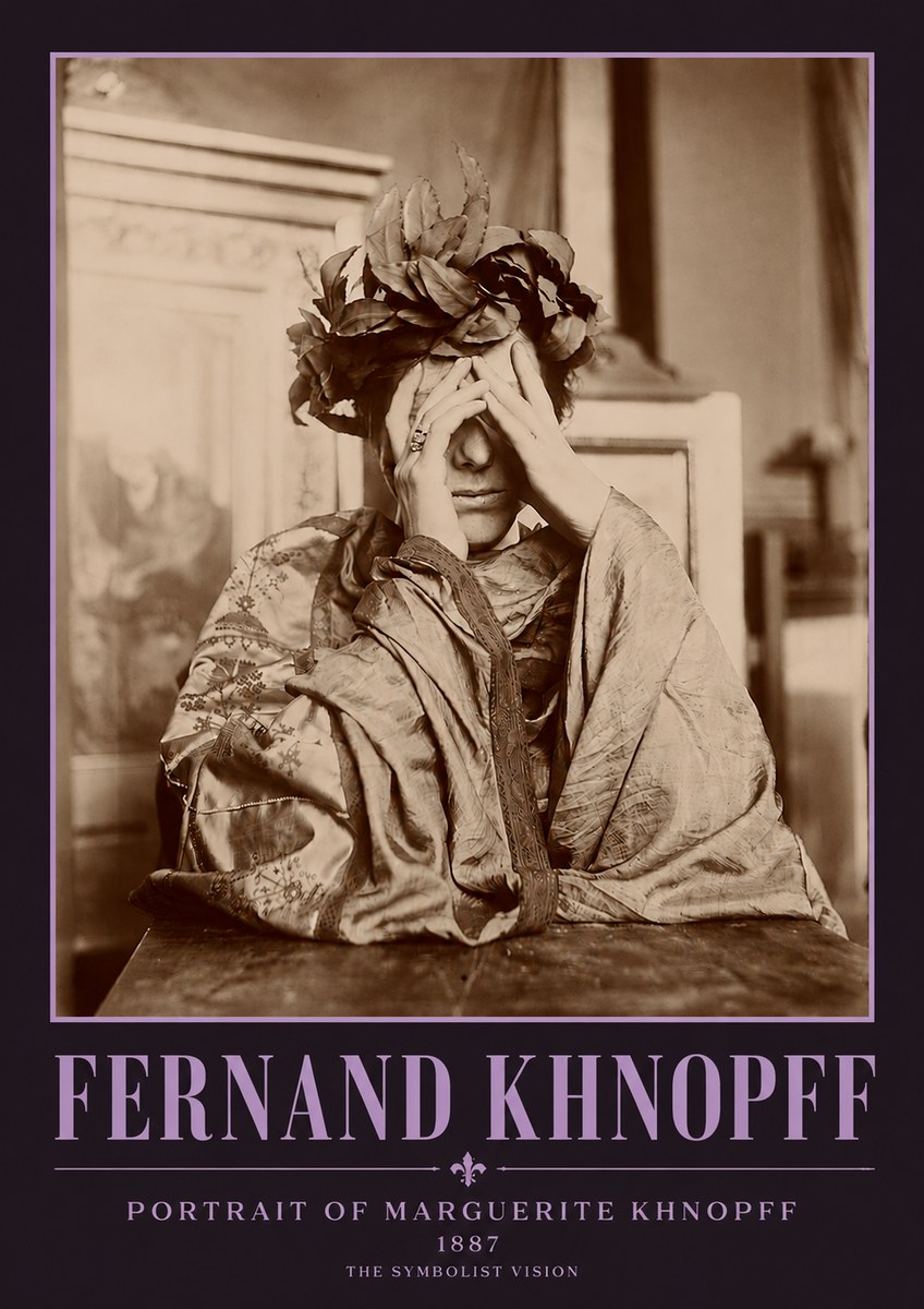 Fernand Khnopff Portrait of Marguerite Khnopff No3 - Plakat