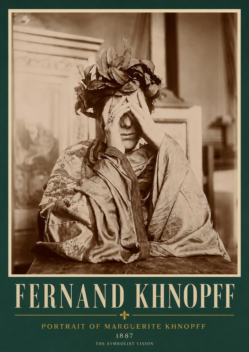 Fernand Khnopff Portrait of Marguerite Khnopff No5 - Plakat