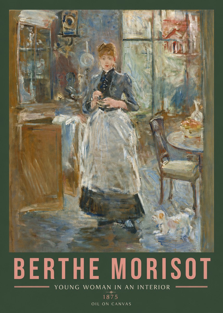 Berthe Morisot Young Woman in an Interior No4 - Plakat