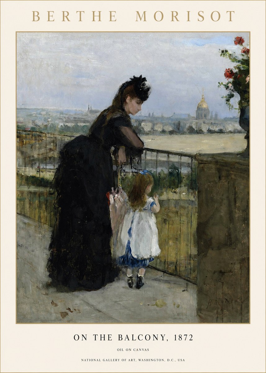 Berthe Morisot On the Balcony, 1872 No1 - Plakat