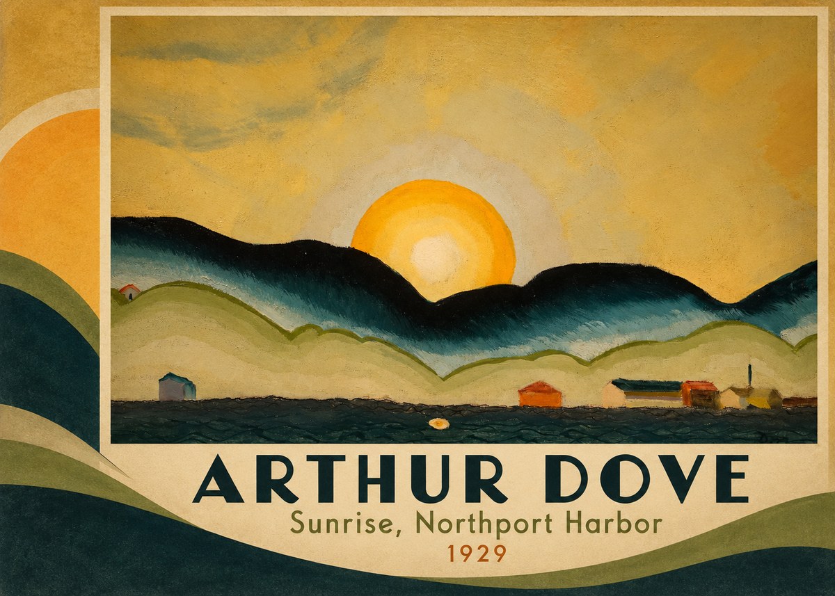 Arthur Dove Sunrise, Northport Harbor No2 - Plakat