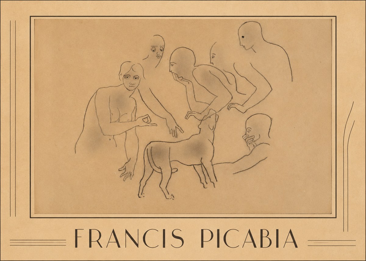 Francis Picabia Figures and Dog No1 - Plakat