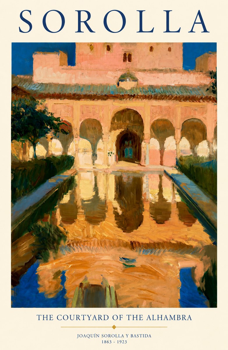 Sorolla The Courtyard of the Alhambra No1 - Plakat