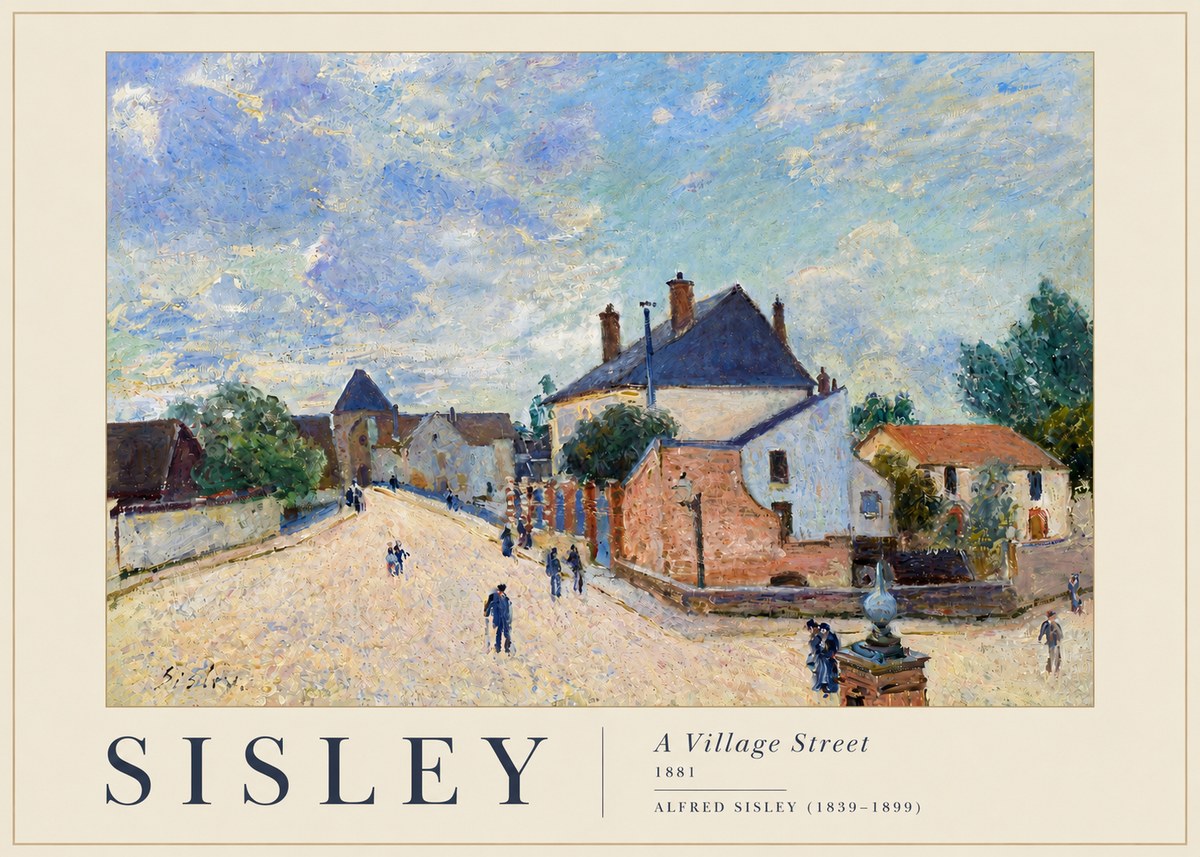 Sisley A Village Street No4 - Plakat