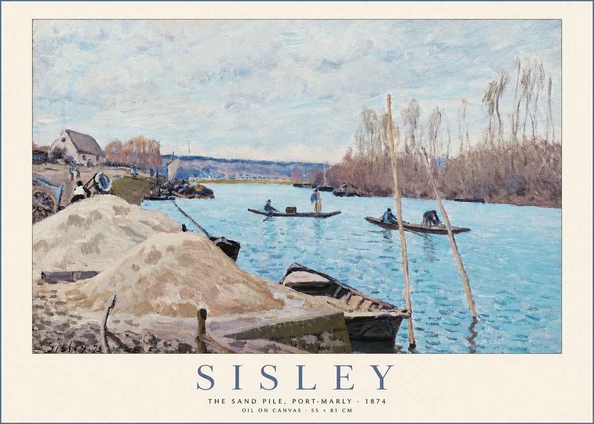 Sisley The Sand Pile, Port-marly No2 - Plakat