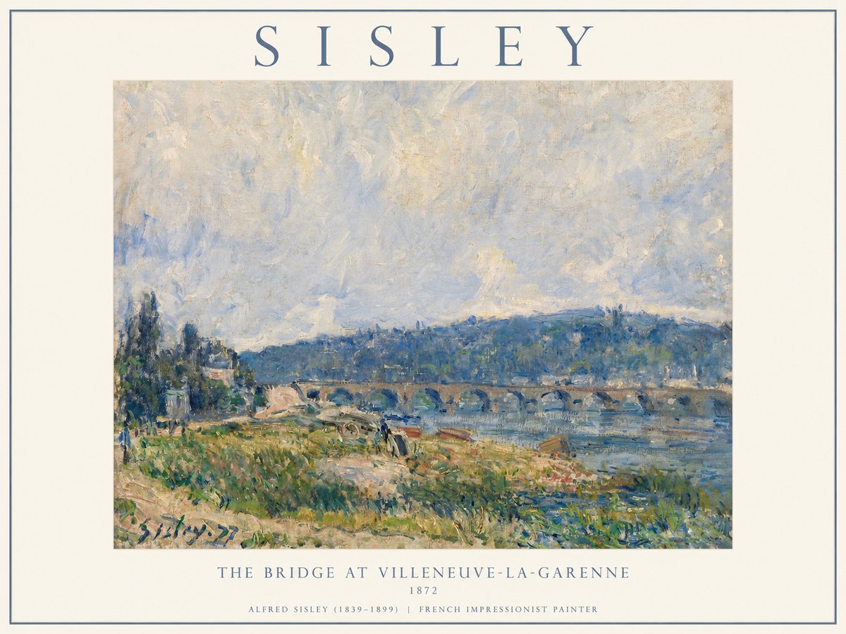 Sisley The Bridge at Villeneuve-la-garenne III No1 - Plakat