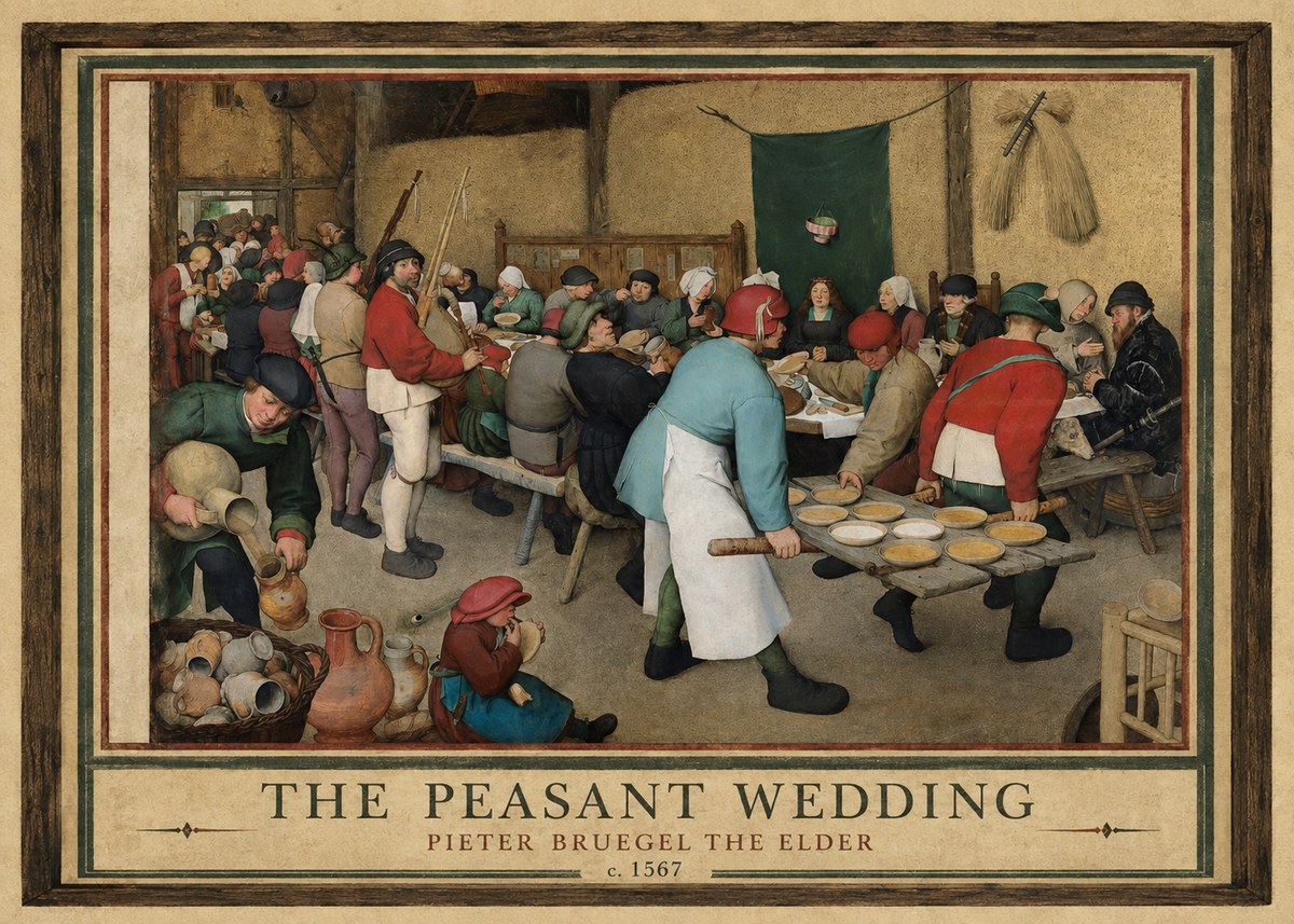 Pieter Bruegel The Peasant Wedding II No1 - Plakat
