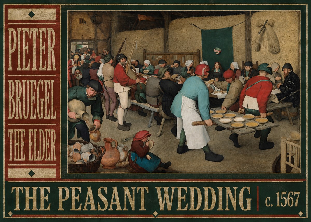 Pieter Bruegel The Peasant Wedding II No6 - Plakat