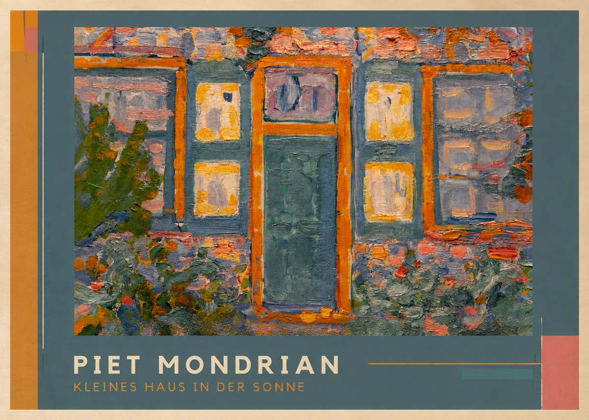 Piet Mondrian Kleines Haus in Der Sonne II No1 - Plakat