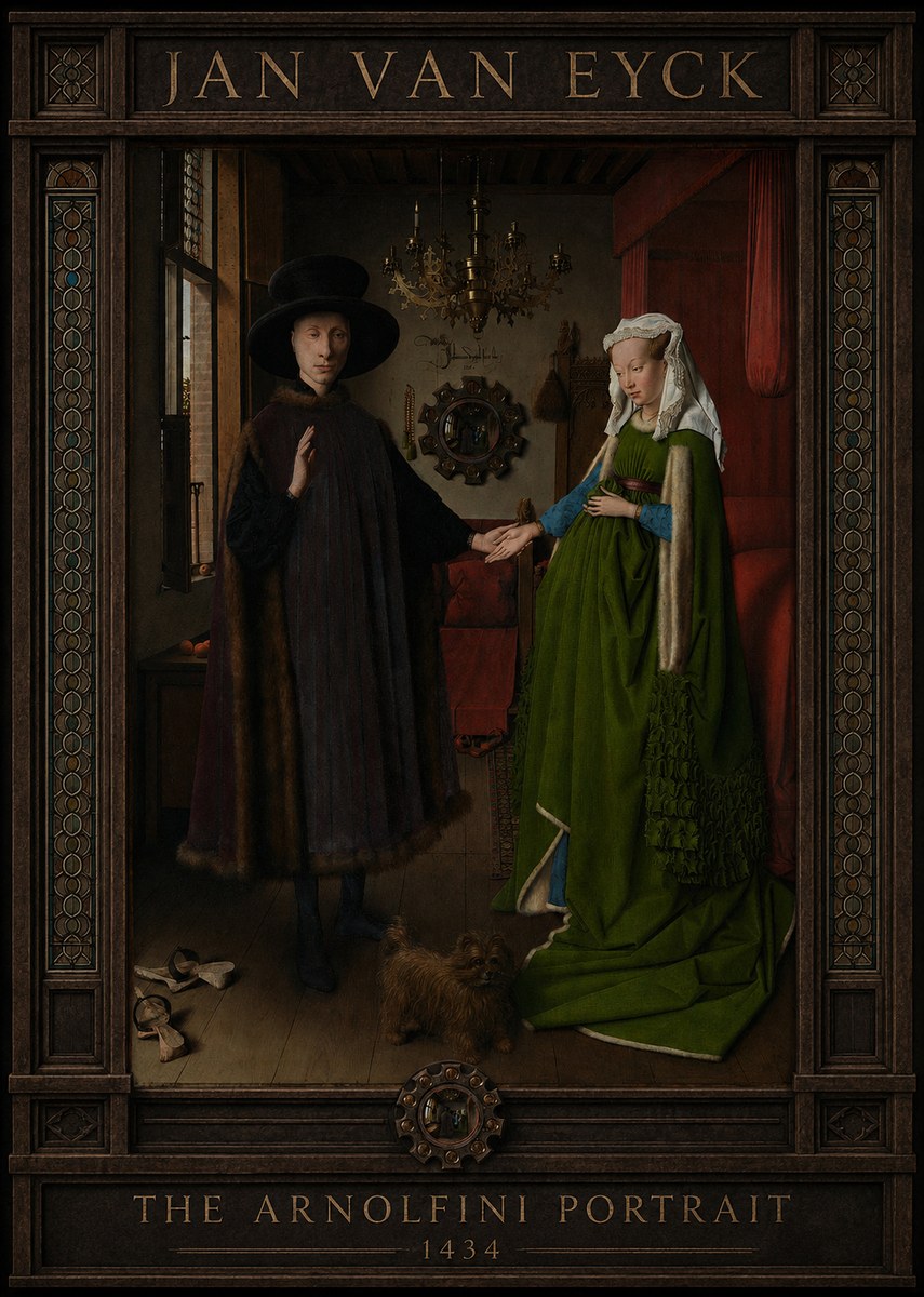 Jan van Eyck The Arnolfini Portrait II No3 - Plakat