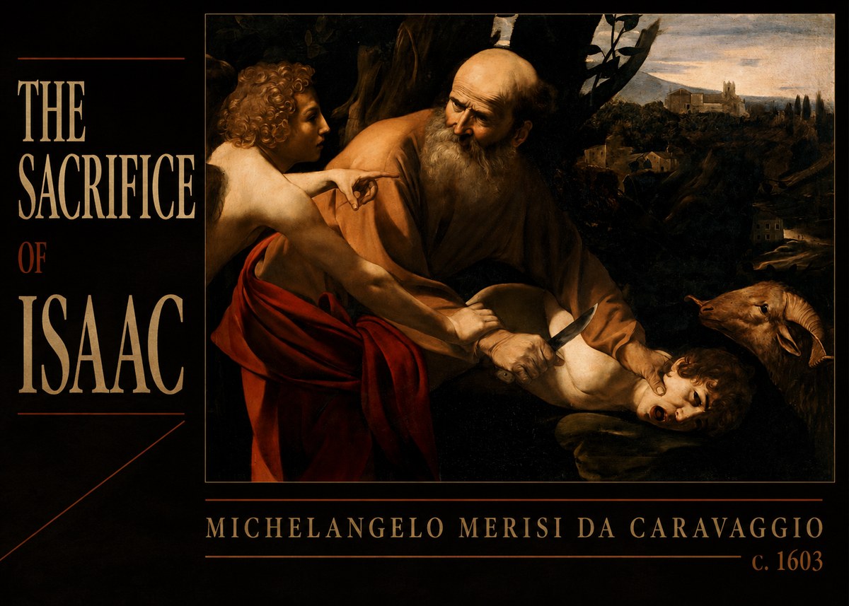 Michelangelo Merisi da Caravaggio The Sacrifice of Isaac I No6 - Plakat