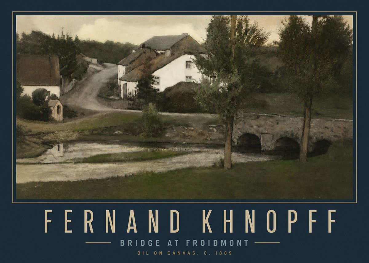 Fernand Khnopff Bridge at Froidmont No2 - Plakat