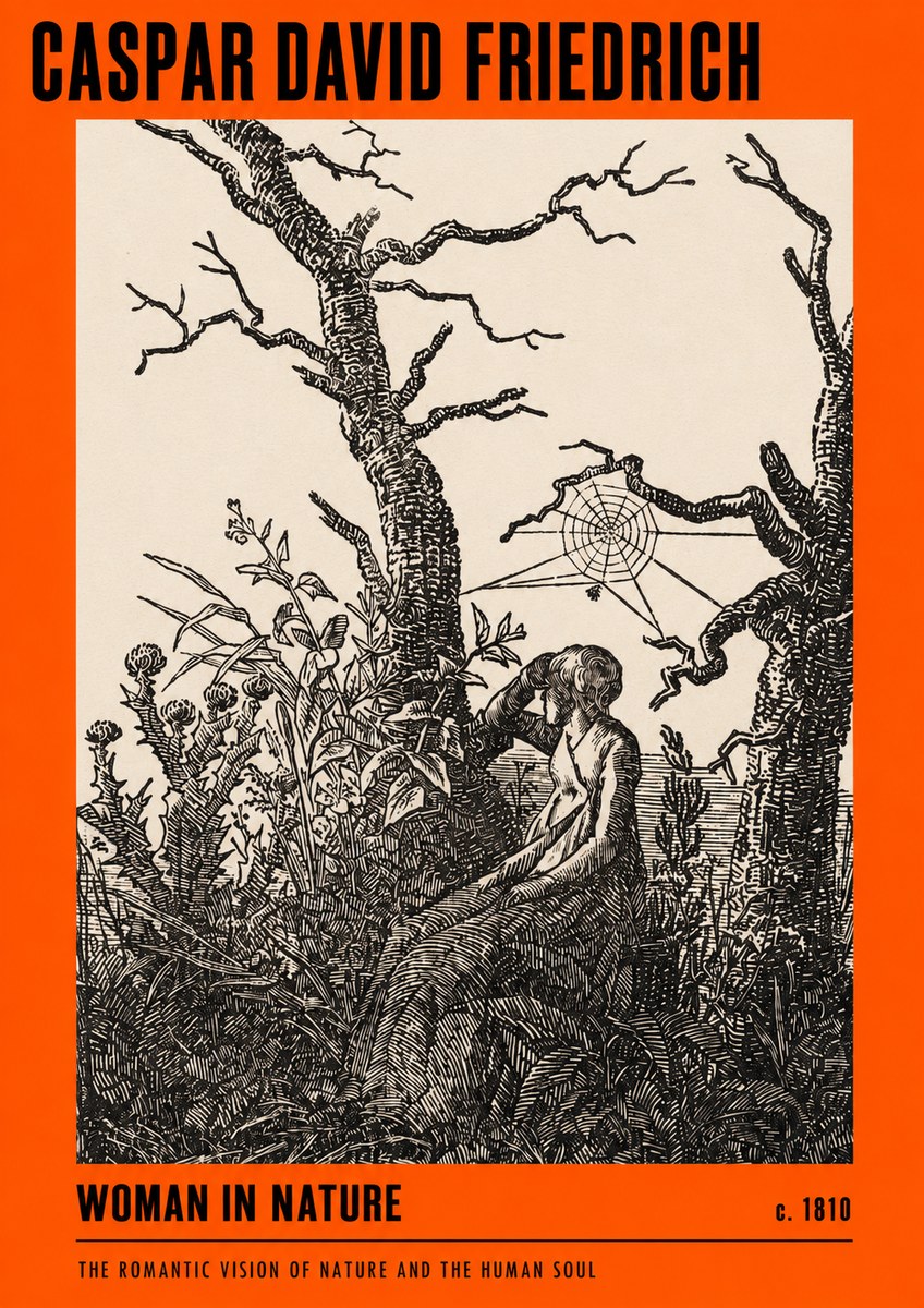 Caspar David Friedrich Woman in Nature No2 - Plakat