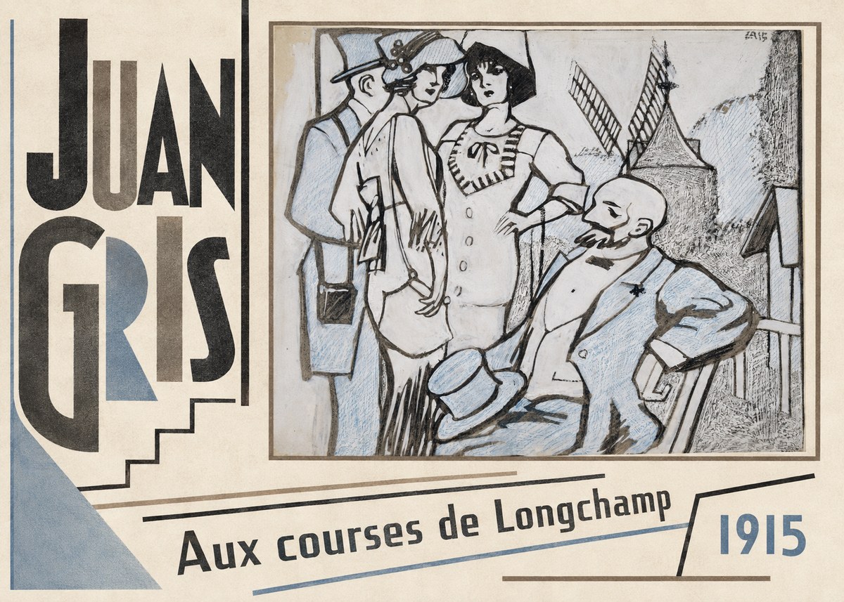 Juan Gris Aux Courses De Longchamp No3 - Plakat