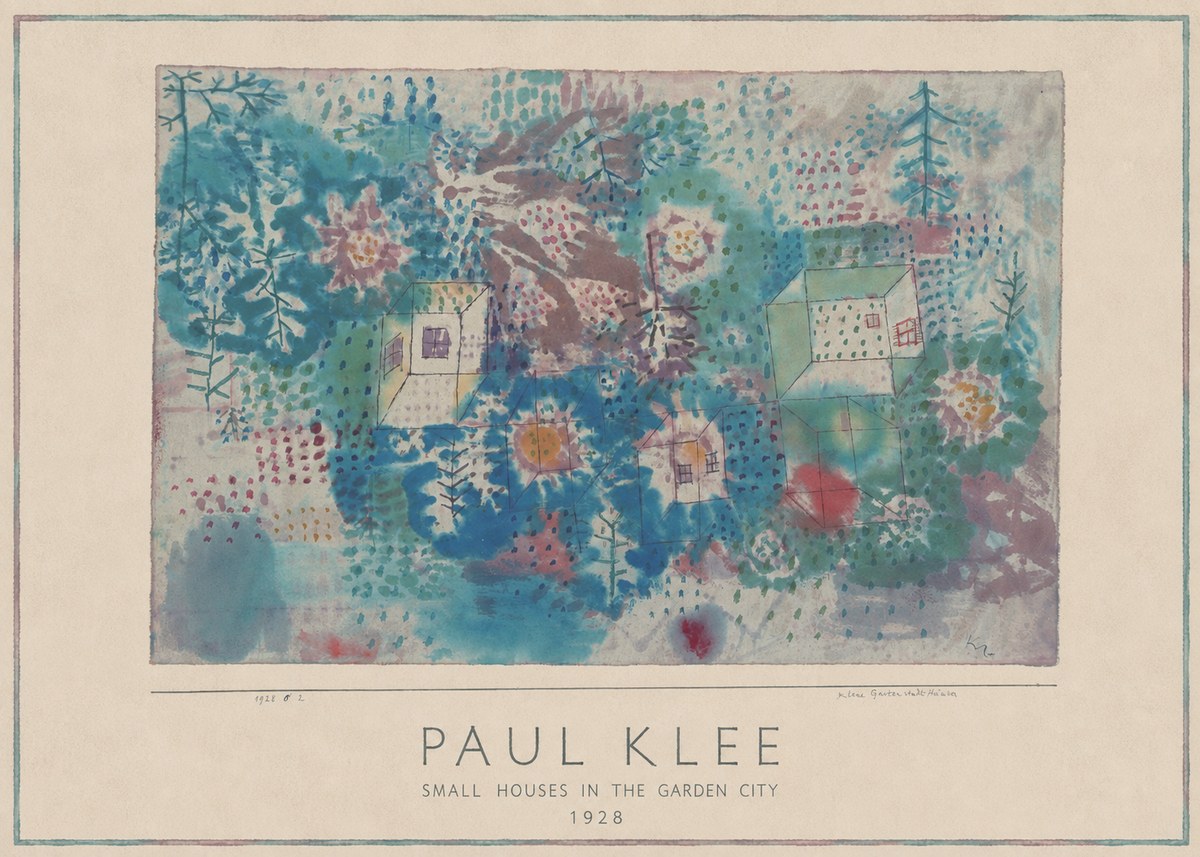 Paul Klee Small Houses in the Garden City No1 - Plakat