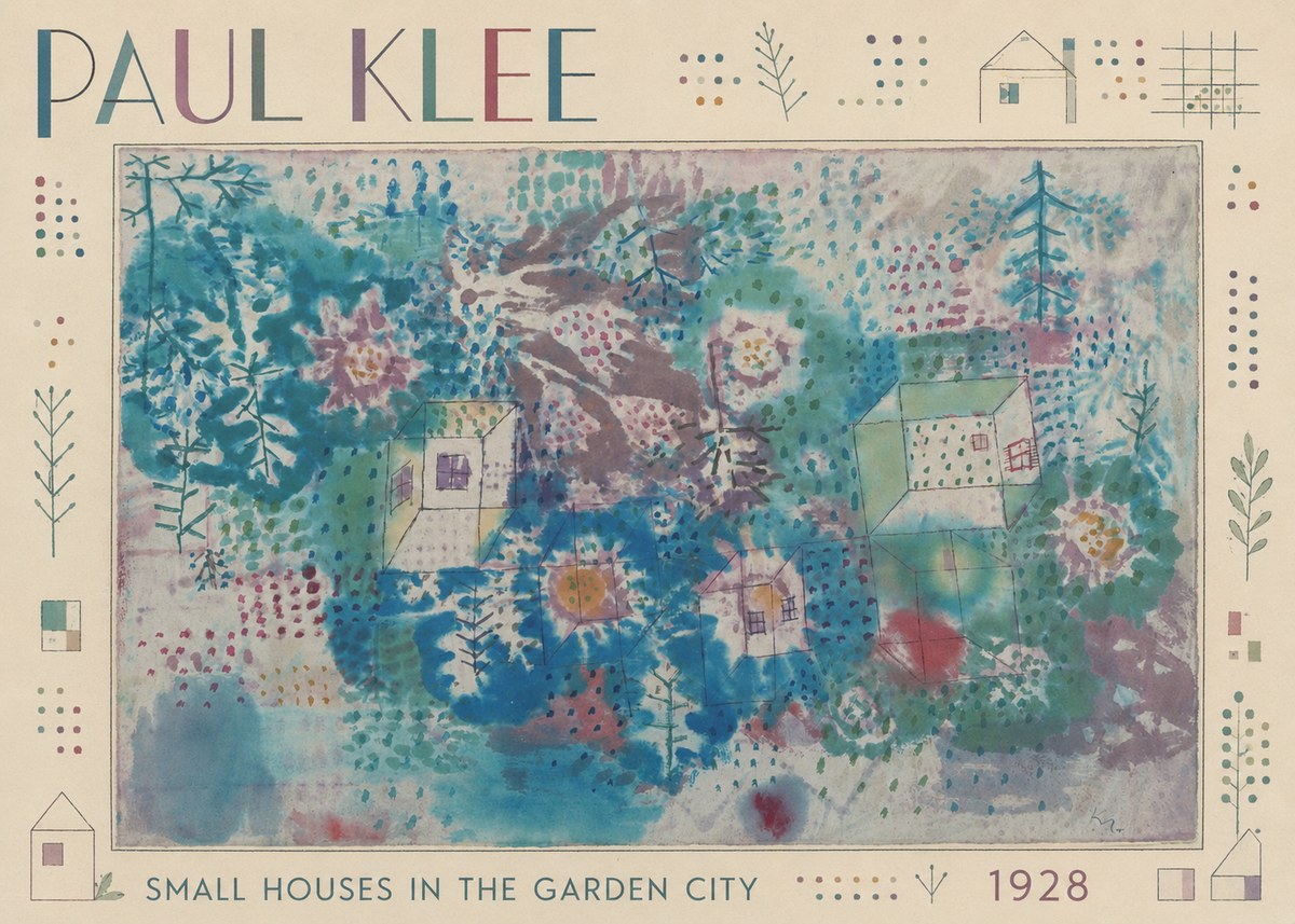 Paul Klee Small Houses in the Garden City No2 - Plakat