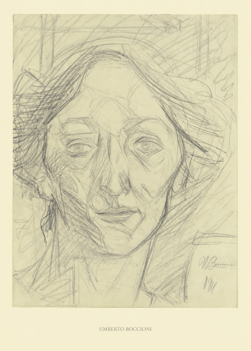 Umberto Boccioni Head of a Woman No5 - Plakat
