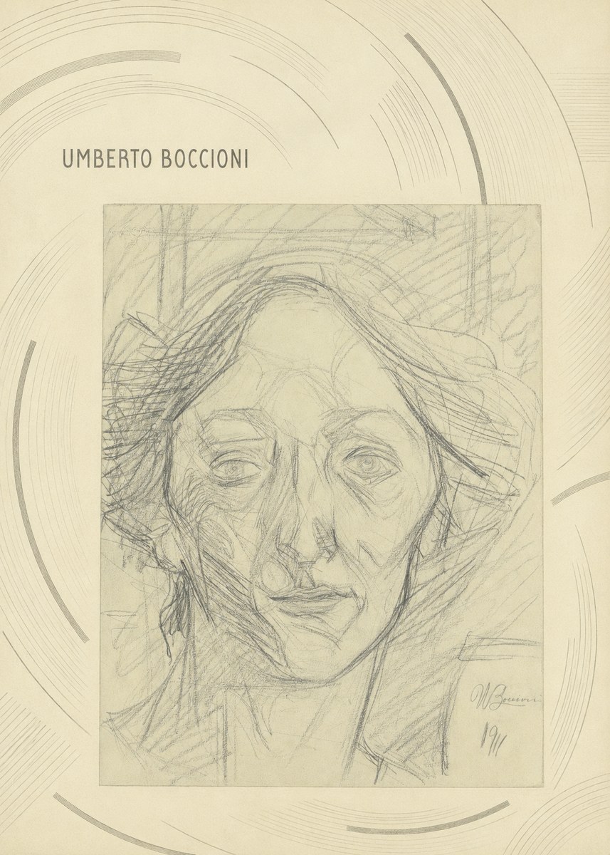 Umberto Boccioni Head of a Woman No6 - Plakat