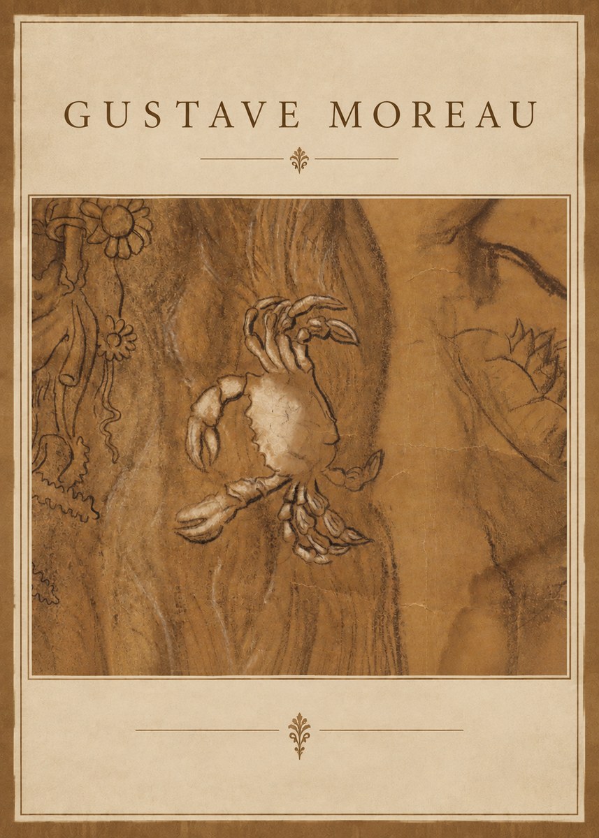 Gustave Moreau Crab Study No2 - Plakat