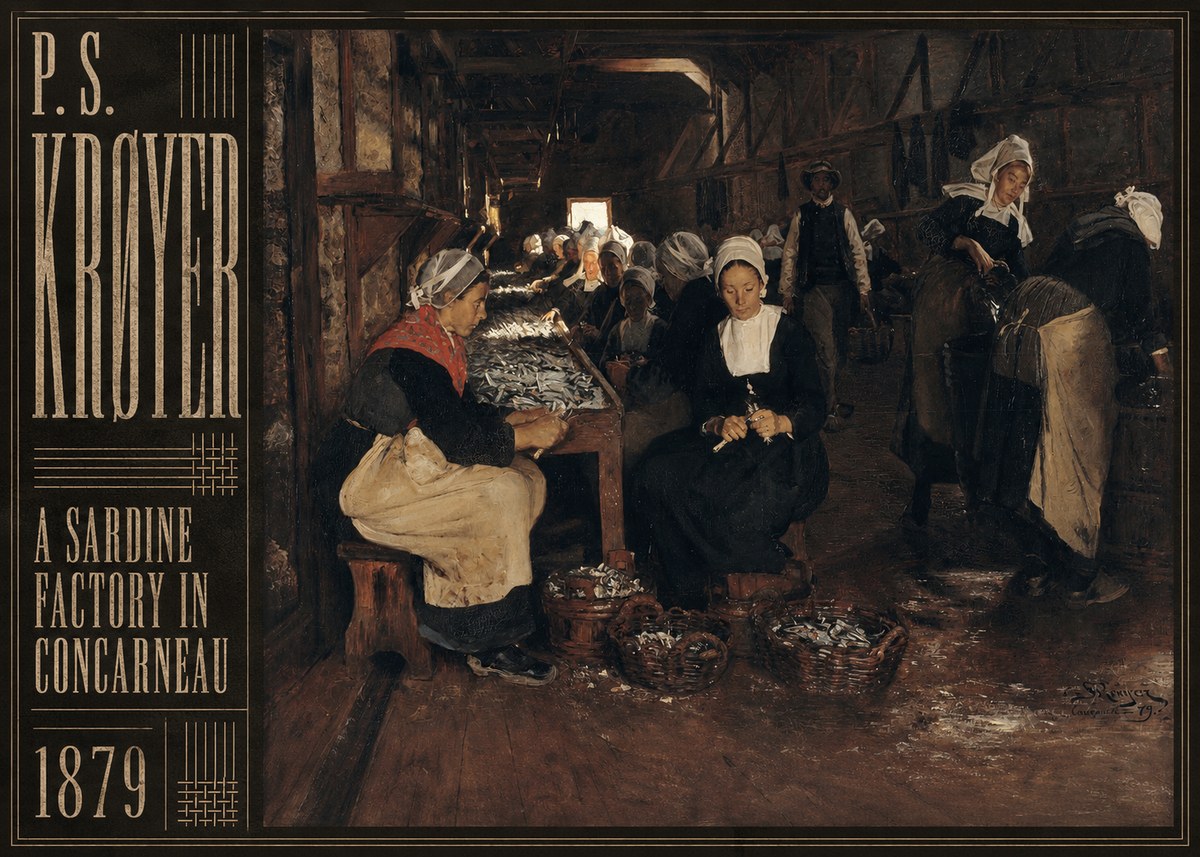 P.S. Krøyer A Sardine Factory in Concarneau No5 - Plakat