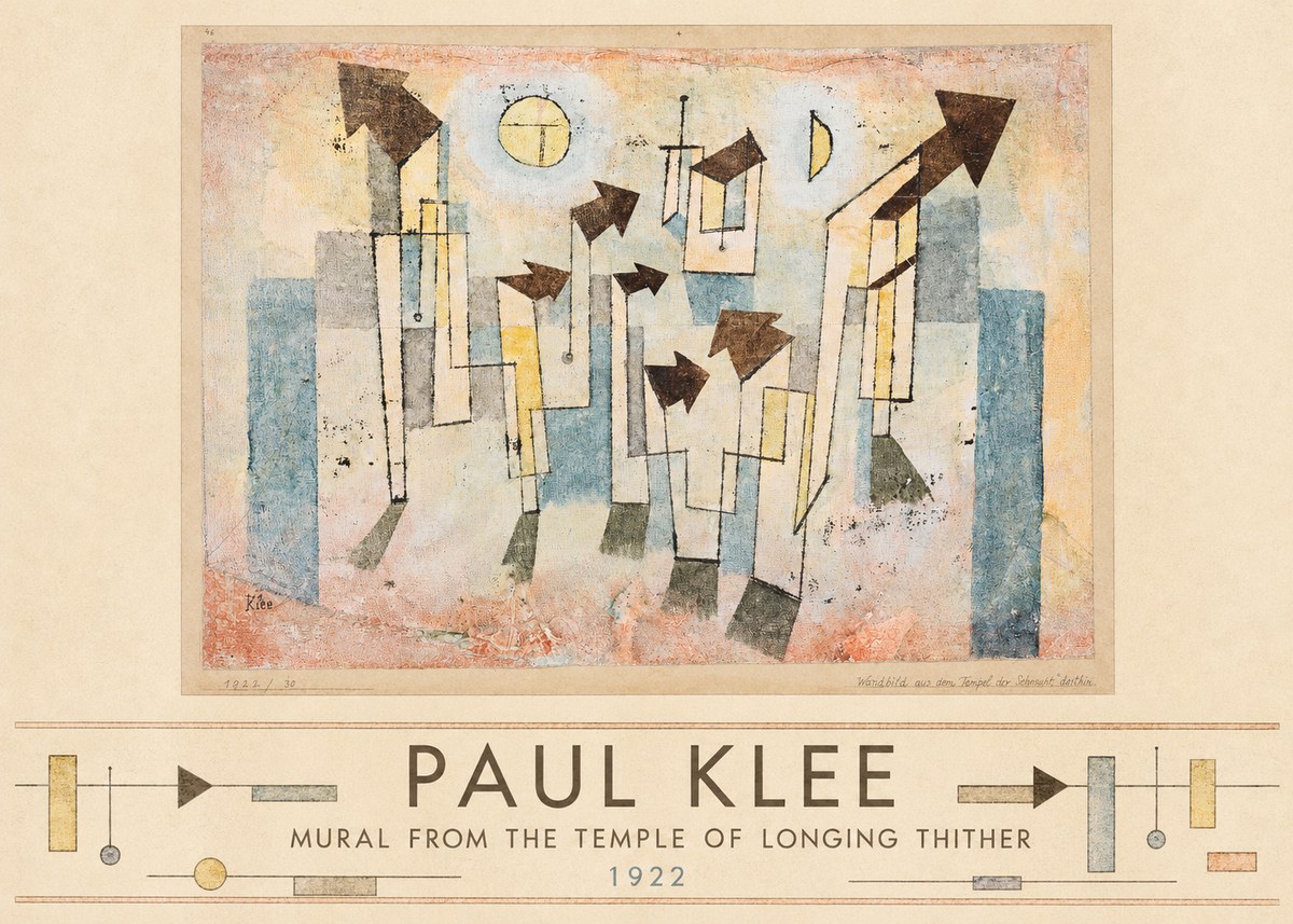 Paul Klee Mural from the Temple of Longing Thither No3 - Plakat