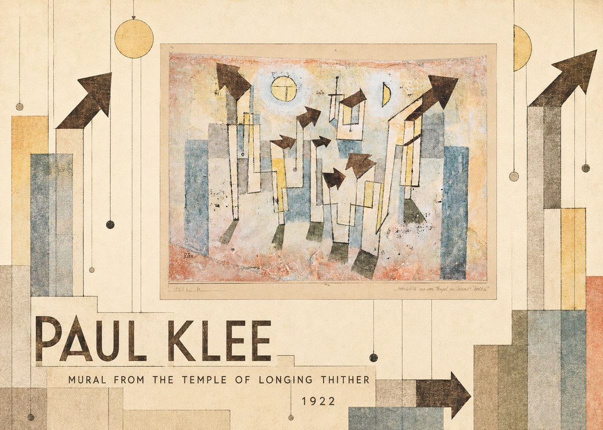 Paul Klee Mural from the Temple of Longing Thither No5 - Plakat