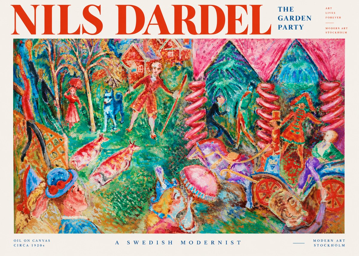 Nils Dardel The Garden Party No5 - Plakat