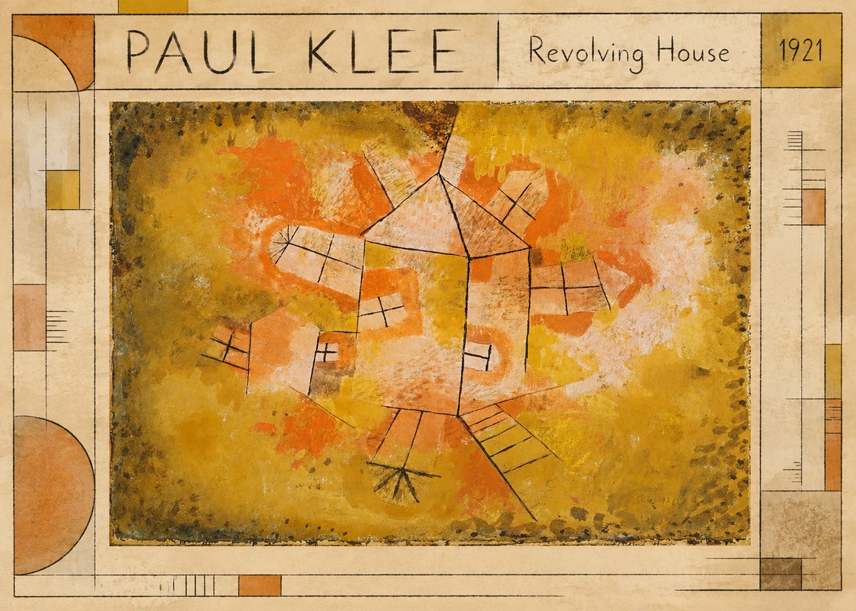Paul Klee Revolving House No1 - Plakat
