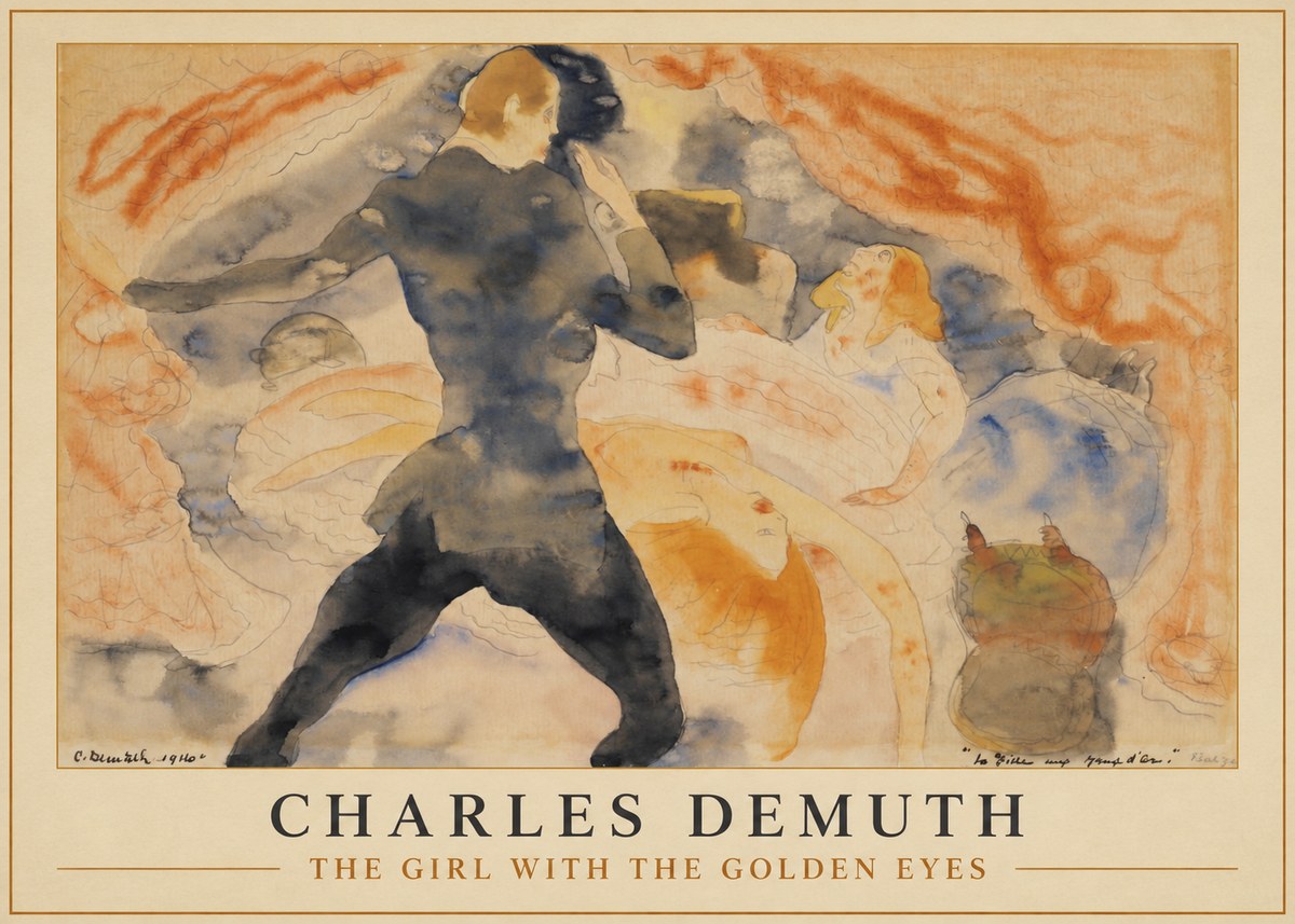 Charles Demuth The Girl with the Golden Eyes No1 - Plakat